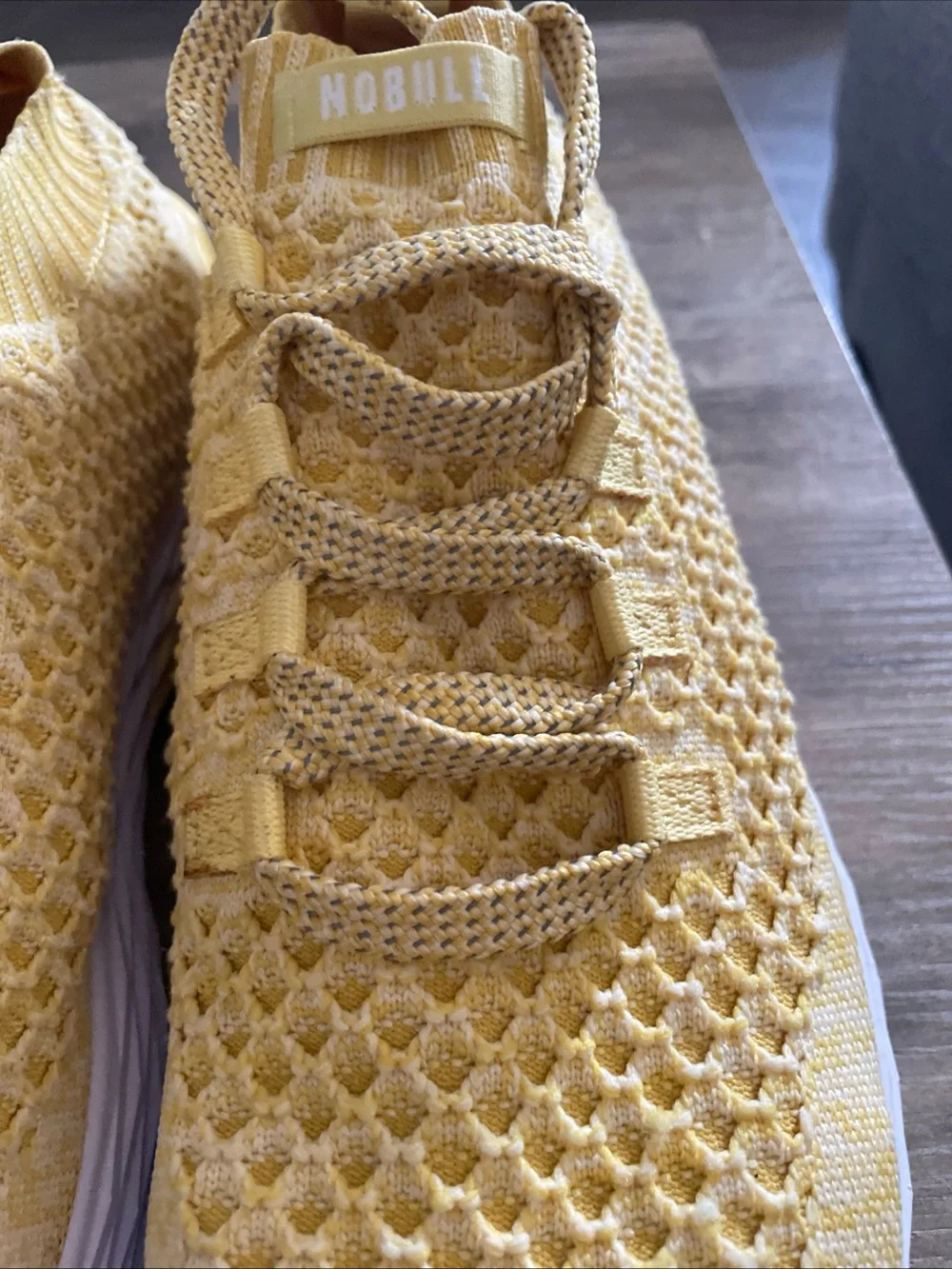 No bull Lemon drop yellow diamond Knit runners/Joggers sneakers M12.5 W 14 NEW